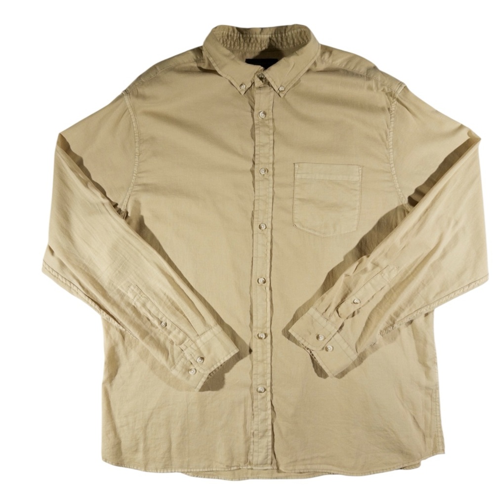 Banana Republic Khaki Button Down Shirt Men’s Size XXL Slim Fit